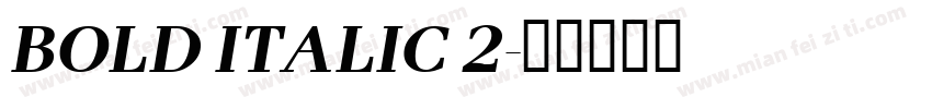 BOLD ITALIC 2字体转换